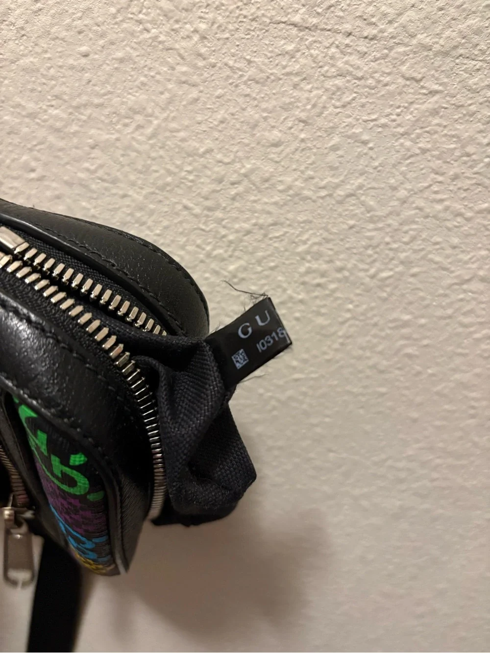 Gucci Black Multicolor GG Canvas Belt Bag